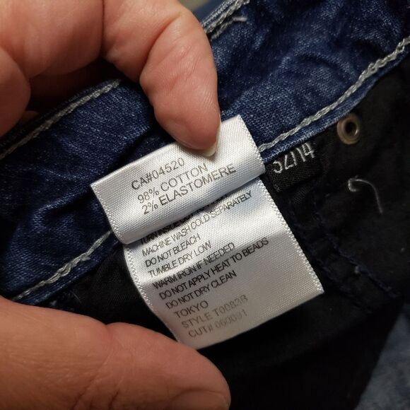 Y2K Tru Luxe Boot Flare Cut Bling  Jeans Crystal Embellished jeans - Toyko ❄️ - Picture 7 of 14